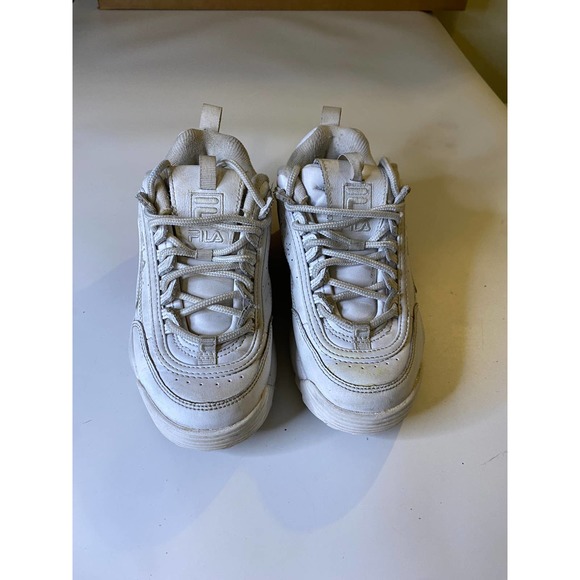 Fila Disrupter 2 Chunky Sneakers Red Blue Womens Size 4 - Picture 2 of 9